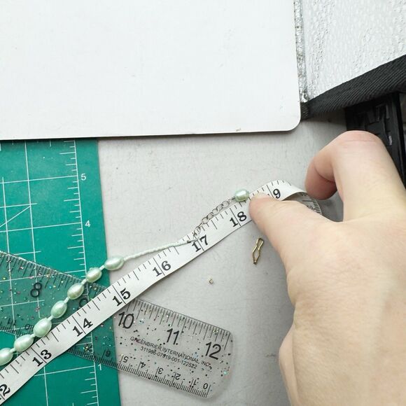 Green Nugget Baroque Pearl Necklace With Amazonite Pendant Sterling Silver 18” - Picture 8 of 15